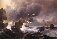 Backhuysen, Ludolf - Ships in Distress off a Rocky Coast
